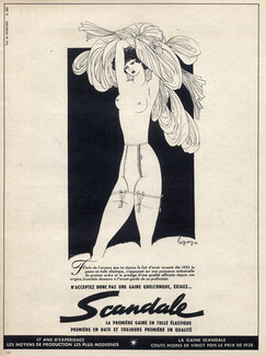 Scandale (Lingerie) 1950 Girdle, Lepape