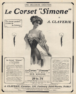 Claverie (Corsetmaker) 1909 "Simone"
