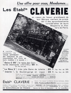 Claverie (Lingerie) 1938 Shop, Store