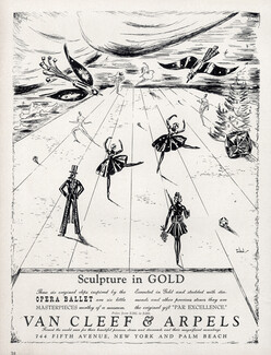 Van Cleef & Arpels (Jewels) 1942 Sculpture in Gold, Clips Opera Ballet