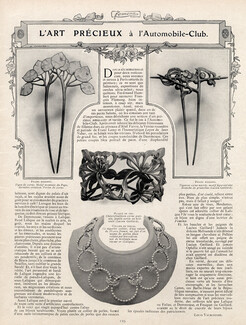 Lucien Gaillard & Lalique 1905 Jewels, Combs, Necklace, Art Nouveau, A. Cossard