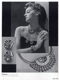 Mauboussin 1938 Necklace, Bracelet, Earrings