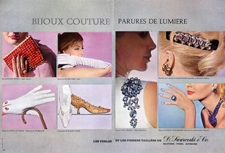 Swarovski & Co. 1963 "Bijoux Couture" Hair Clip, Brooch, Evening Bag, Necklace