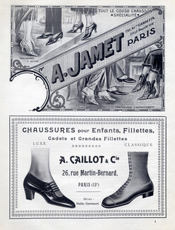 A. Jamet (Slippers, Shoes) & A. Caillot (Children's shoes) 1922