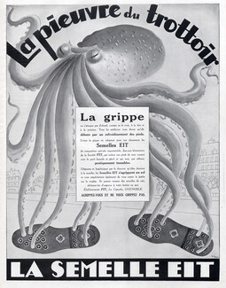 Ets FIT Grenoble (Semelle EIT) 1929 P. Dac, Octopus