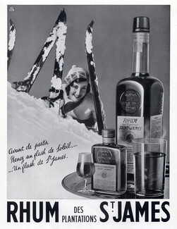 Saint-James Rhum (Drinks) 1938 Skiing