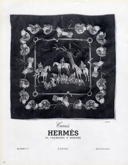 Hermès (Carrés) 1951 Hunting, Chasse à Courre