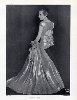 Alix Barton 1933 backless Evening Gown, Photo Madame D'Ora