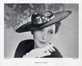 Marthe (Millinery) 1937 Mrs Lily Daché Portrait