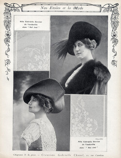 Chanel (Millinery) 1912 Gabrielle Dorziat