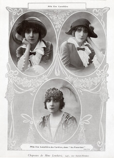Eve Lavallière 1911 Mme Lentheric Hats, Portraits