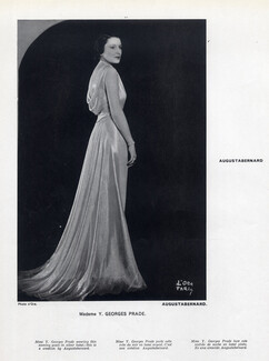 Augustabernard 1933 Mrs Georges Prade, Evening Gown
