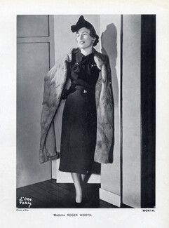 Worth 1936 Mrs Roger Worth, Fur Cape