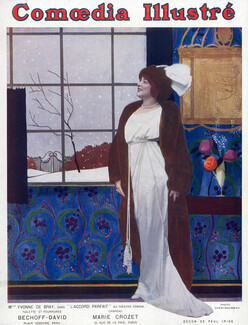 Bechoff - David 1911 Fur Coat, Evening Gown, Yvonne de Bray