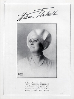 Hélène Thibault (Millinery) 1928 Magdeleine Chaumont, Béret Hat