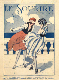 Fabien Fabiano 1919 Riviera Strong Wind, Elegant Parisienne