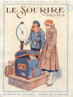 Fabien Fabiano 1919 "Excédent de bagages" Excess Baggage