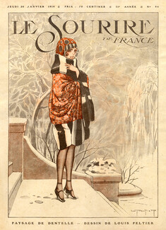 Louis Peltier 1919 Paysage de Dentelle, Winter, Snow