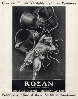 Rozan (Chocolates) 1921 Leonetto Cappiello, Pierrot