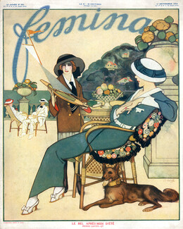 Francisco Javier Gosé 1913 Original Cover, Elegant Parisienne, Dog
