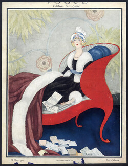 George Plank 1921 Original Cover Vogue, Art Deco Style