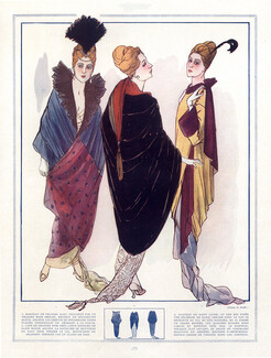 Soulié 1914 Fashion Illustrations Evening Coats