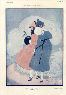 Charpp 1919 ''La Poursuite Galante'' Elegant Girls