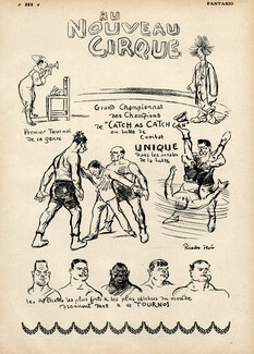 Ricardo Florés 1913 New Circus, Clown, Catch, Lutte de Combat, Athletes