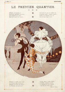 Gerda Wegener 1913 Pierrot & Harlequin, Costume, Disguise