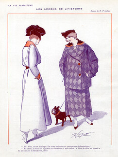 René Préjelan 1915 Elegants, French Bulldog
