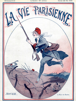 René Préjelan 1915 "La Reine des batailles" Rosalie, Woman Soldier, World War I