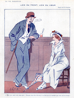 René Préjelan 1915 "Loin du Front, Loin du Coeur", Bar, Courtisane