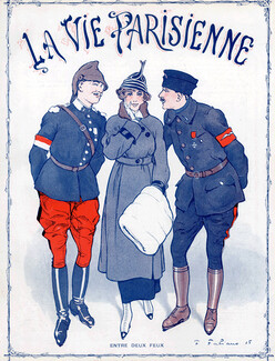 Fabien Fabiano 1915 "Entre Deux Feux" Military, Soldier