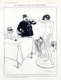 Fabien Fabiano 1915 "Majore Cupidon" Nude, Policeman