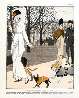 Bernard Boutet de Monvel 1914 French Bulldog, Fashion for Dogs, Elegant Parisienne