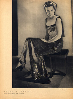 Lucien Lelong (Couture) Top Model Natalie Paley (Mrs Lucien Lelong) 1934 Photo Man Ray