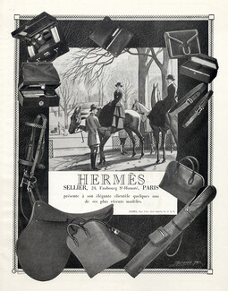Hermès (Luggage) 1925 Saddle, Handbag, Belt, Maurice Taquoy
