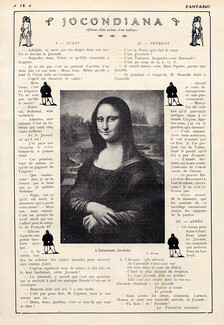 La Joconde 1911 Mona Lisa, Jocondiana, Things said around a picture