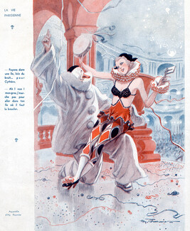 Henry Fournier 1934 Pierrot & Harlequin, Carnival