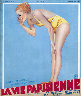 Georges Léonnec 1934 Bathing Beauty, Swimmer