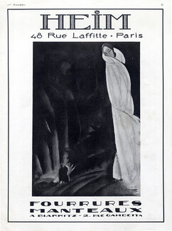 Jacques Heim (Fur Coat) 1924 Charles Loupot, Art Deco Style