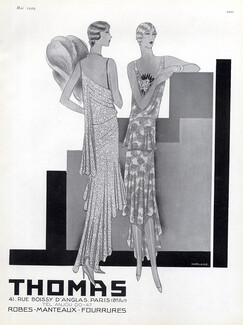 Thomas (Couture) 1929 summer Evening Gown