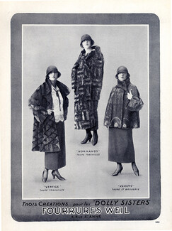 Weil (Fur clothing) 1923 Dolly Sisters
