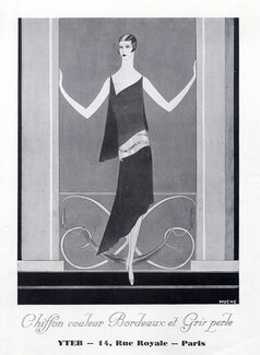 Yteb (Couture) 1926 Evening Gown, illustration by George Hoyningen-Huene