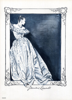 Germaine Lecomte 1945 René Gruau, Evening Gown