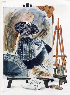 Maggy Rouff 1945 René Gruau, Fashion Illustration