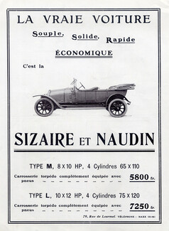 Sizaire (Cars) 1913