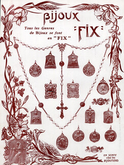 Fix (Jewels) 1910 Art Nouveau Style Medals