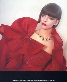 Van Cleef & Arpels & Nina Ricci 1983 red Evening Gown