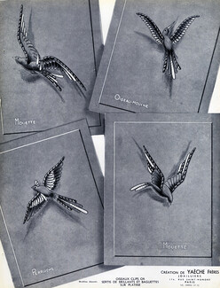 Yaèche (Jewels) 1940 Birds Clips